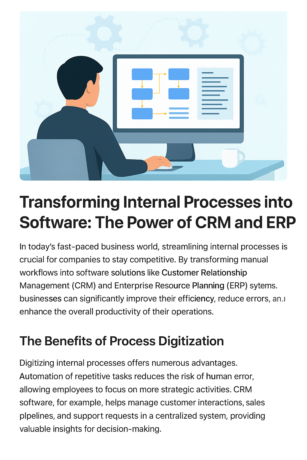De los Procesos al Software: Cómo Digitalizar tu Empresa con CRM y ERP